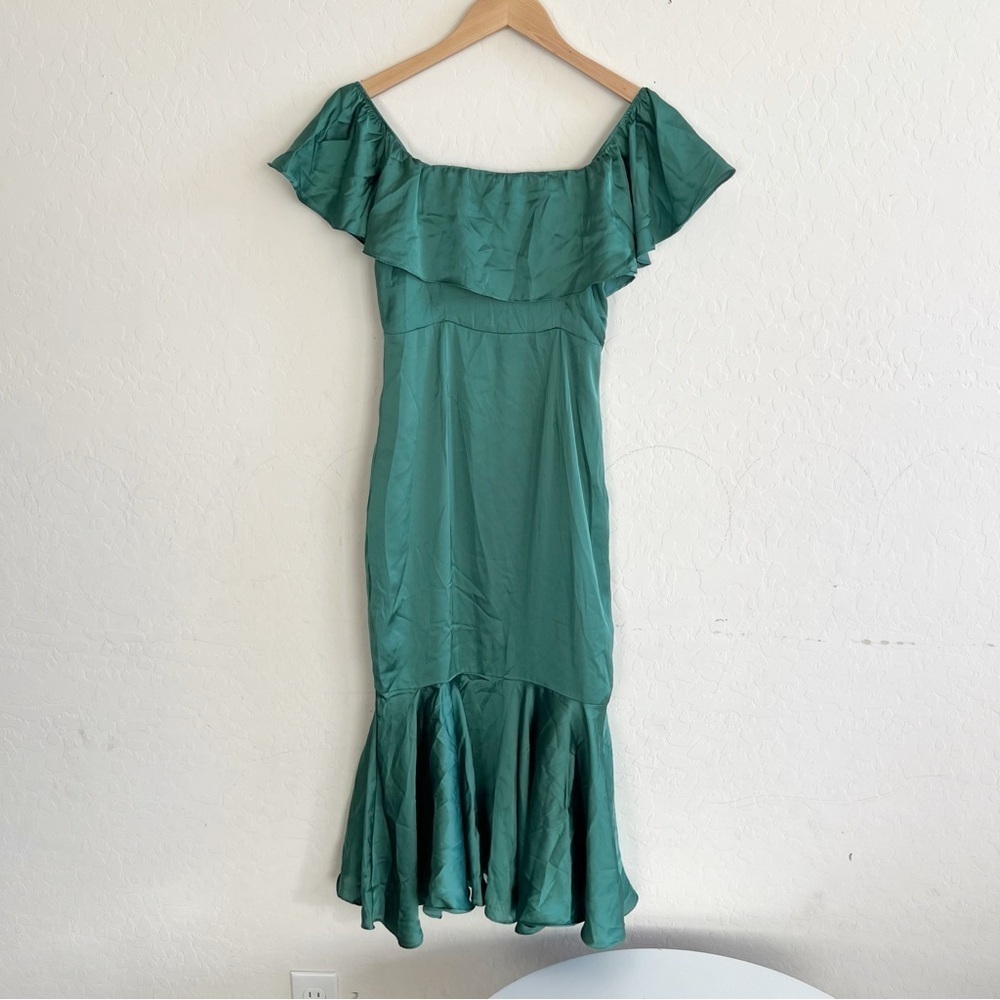 Lovers + Friends Laguna Midi Dress Emerald Green - Picture 2 of 8